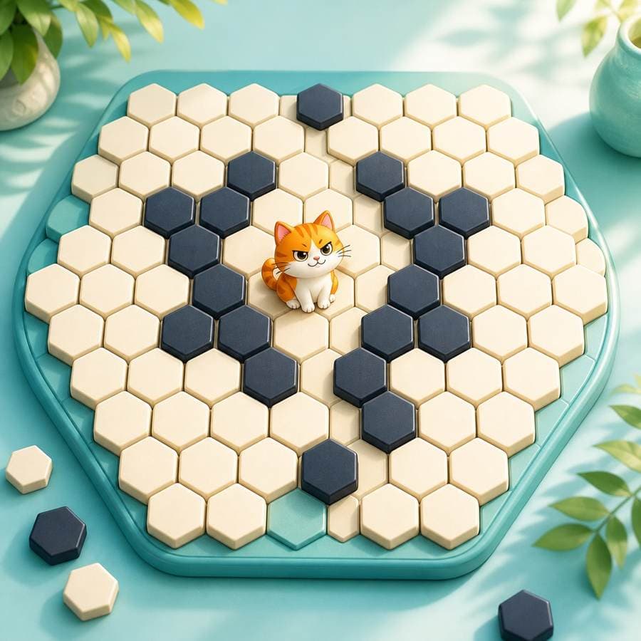 Explore Cat Escape!, a hexagonal cat puzzle